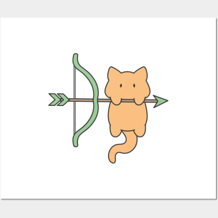 Sagittarius Cat Zodiac Sign Posters and Art